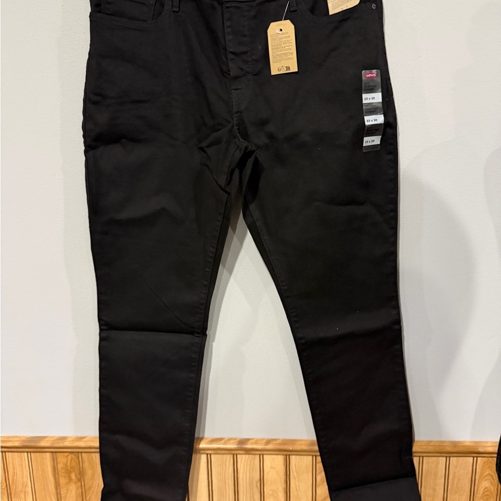 Levi’s 311 Shaping Skinny Jeans Black Stellar Stretch 33x30 NWT